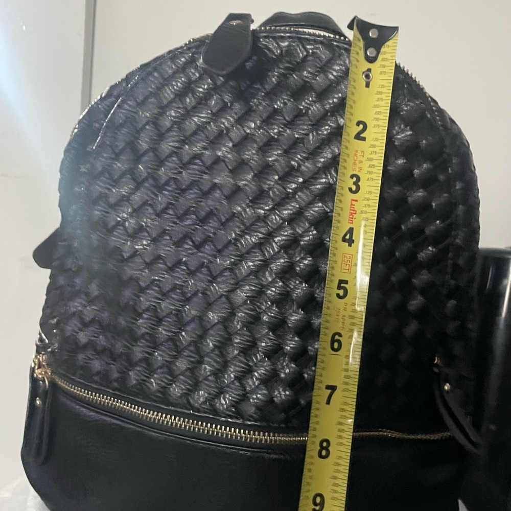 Black Woven Backpack